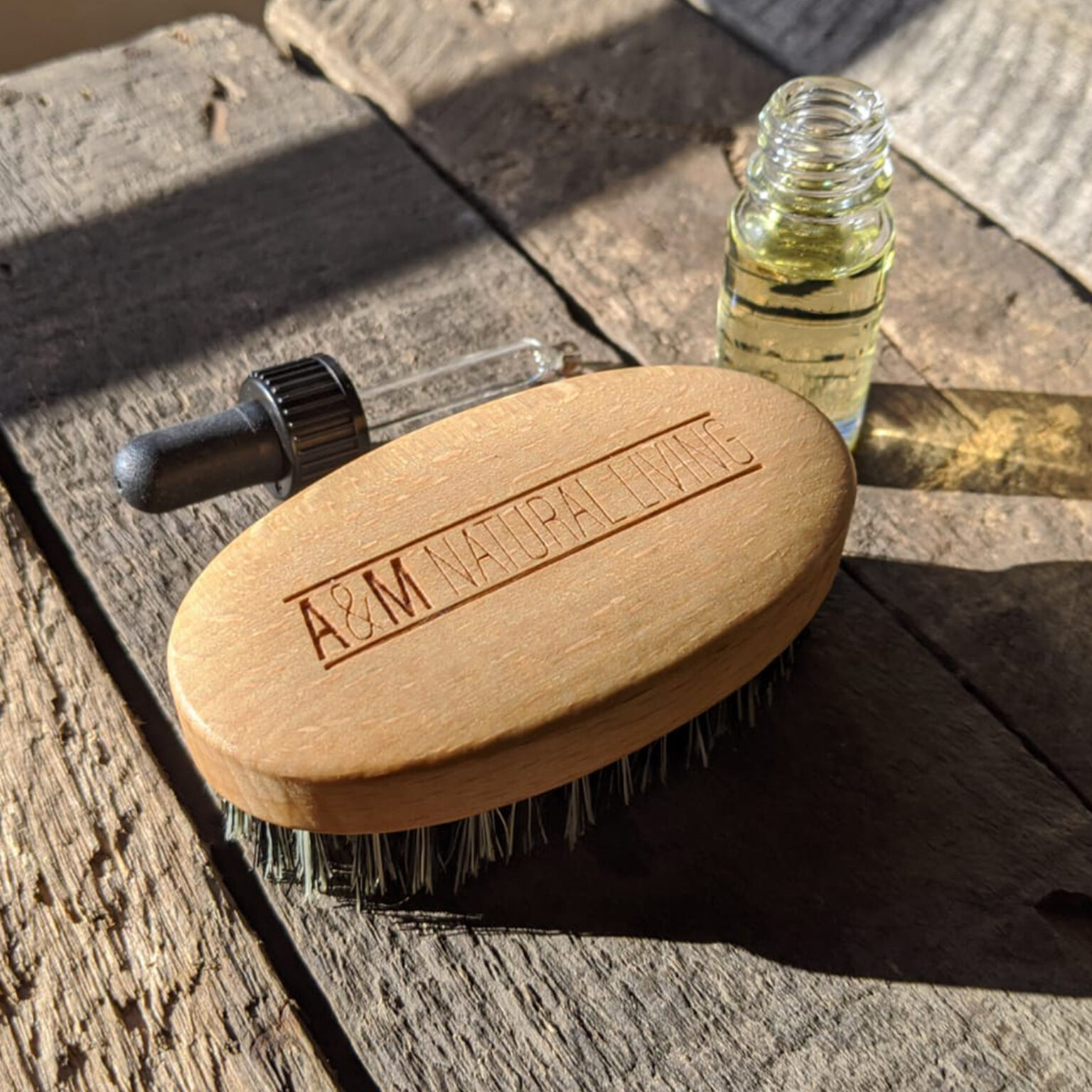 A&M Vegan Beard Brush A&M Natural Living