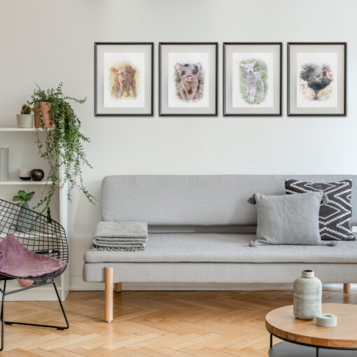 Farm Animal Art Prints - A&M Natural Living