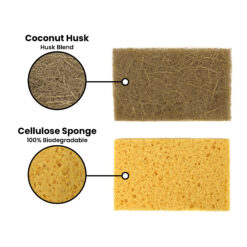 Eco Washing Up Sponges - A&M Natural Living Dish Sponges - Yellow