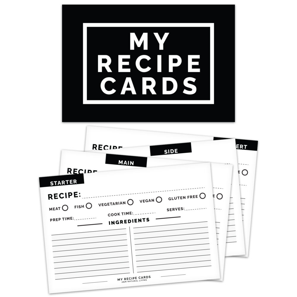 Recipe Cards Set Of 60 Blank Recipe Cards For Own Recipes