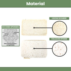 A&M Natural Living Loofah Scourers Sponges White Close Up Material