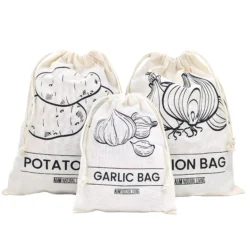A&M Natural Living Potato Onion Garlic Food Storage Bag Set